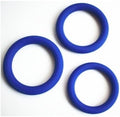 x-cite trifecta silicone get hard cock ring 3-piece set